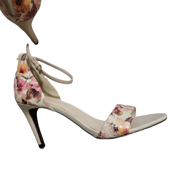 Cole Haan Grandos Womens Size 9 Floral Ankle Strap 3.5" Stiletto Heels Gorgeous - Picture 11 of 16